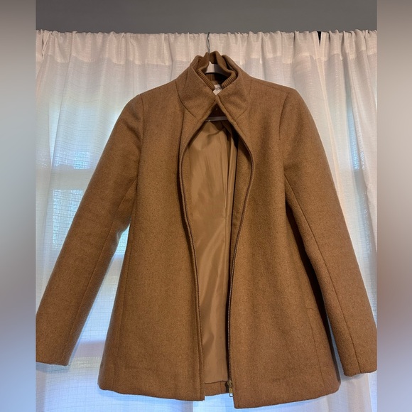 Women’s J Crew camel wool coat size 2 - Picture 1 of 5